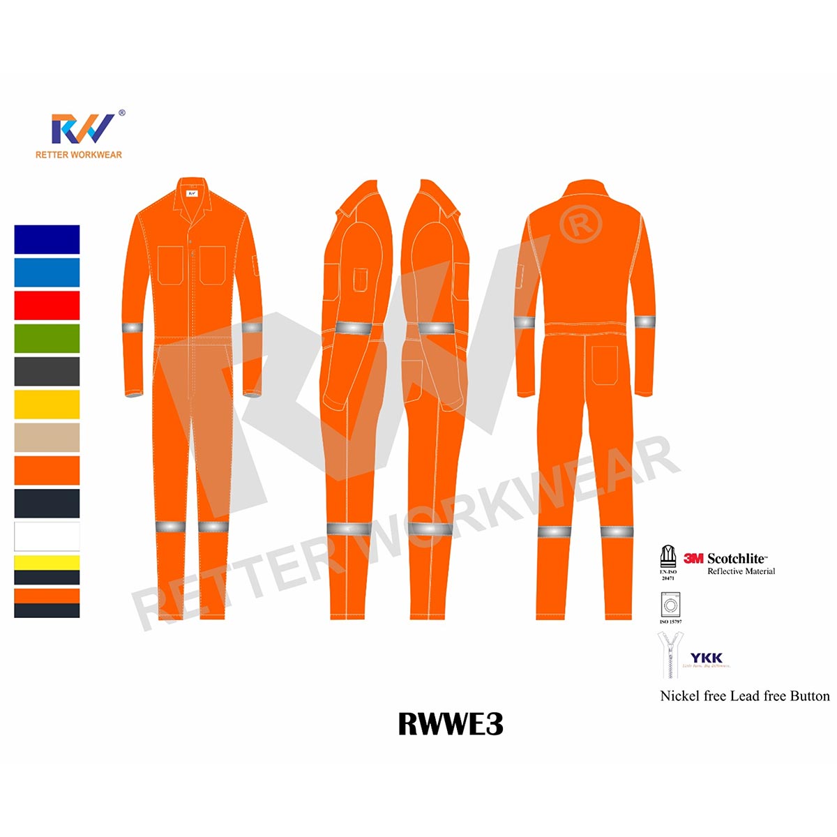 Coverall Economic Orange RWWE3 in India