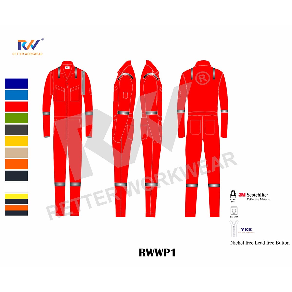 Coverall Premium Red RWWP1 in India