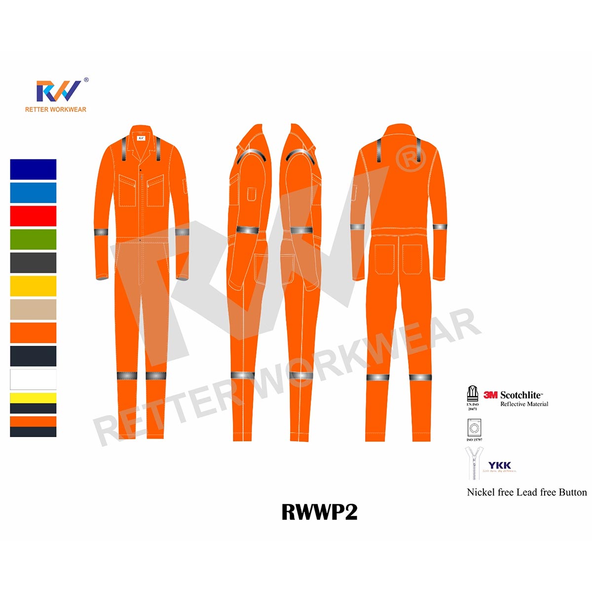 Coverall Premium Orange RWWP2 in India