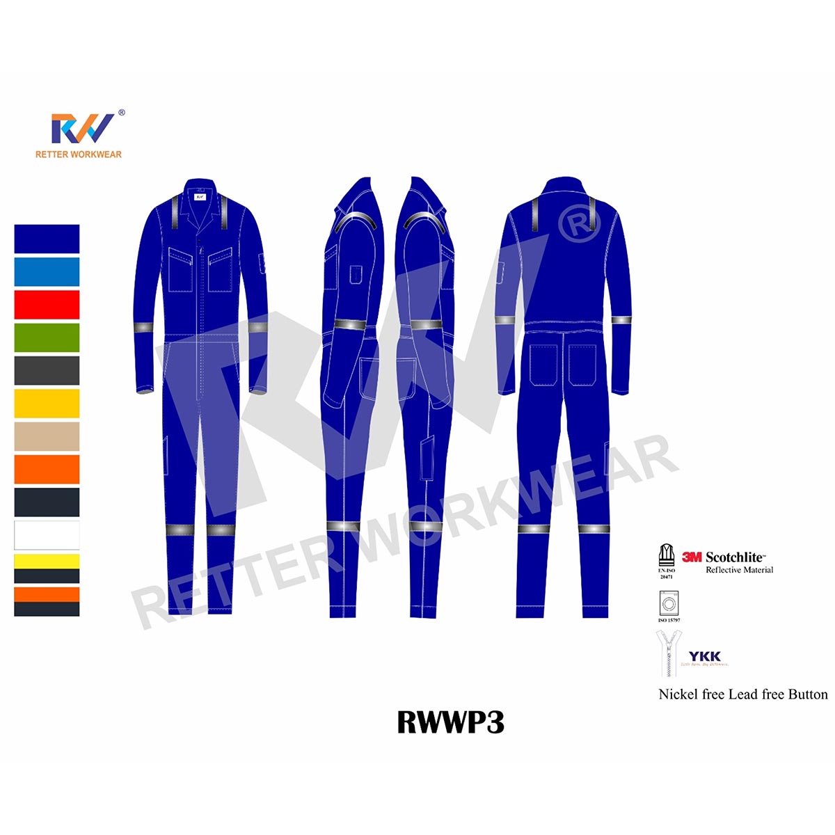 Coverall Premium Navy Blue RWWP3 in India