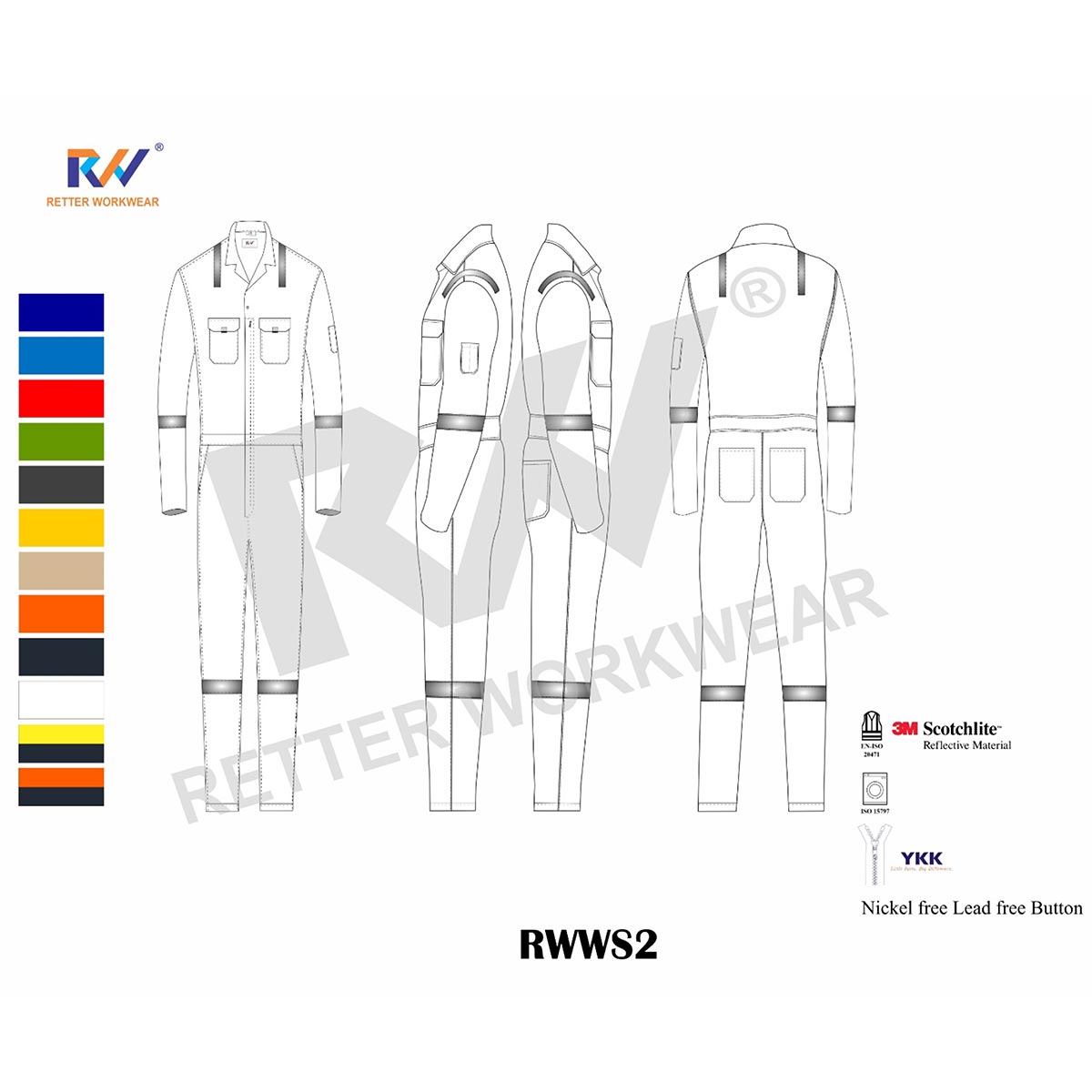 Coverall Standard White RWWS2 in India
