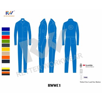Coverall Economic Blue RWWE1 Manufacturers, Suppliers, Exporters in Brunei