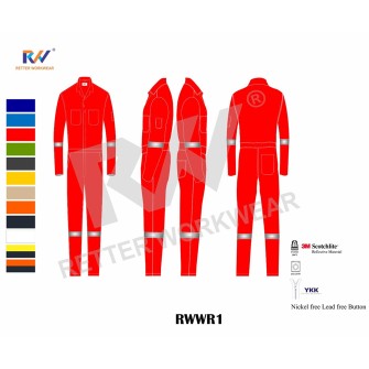 Coverall Regular Red RWWR1 Manufacturers, Suppliers, Exporters in Brunei